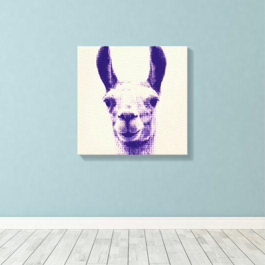 Llama Canvas Print (Insitu (Houten vloer))