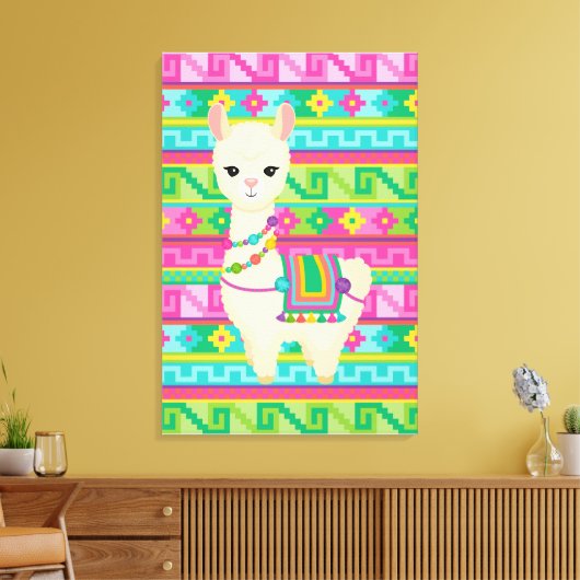 llama Canvas Wall Art (Insitu (Woonkamer))