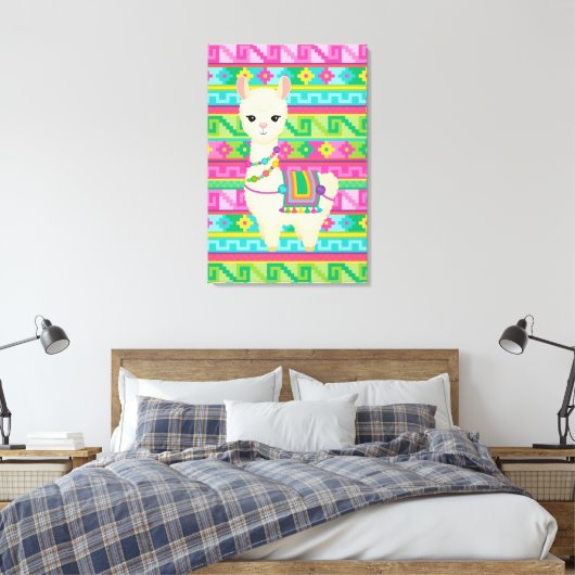 llama Canvas Wall Art (Insitu (Slaapkamer))