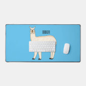Llama cartoon illustratie bureaumat (Keyboard & Muis)
