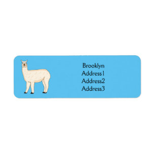 Llama cartoon illustratie etiket