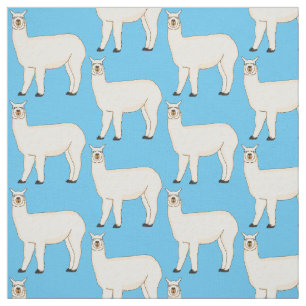 Llama cartoon illustratie stof