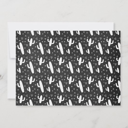 Llama Chalk Verjaardagsfeest Fotouitnodiging Kaart (Achterkant)