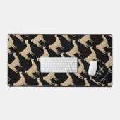 Llama Champagne Gold Sparkings motif Monogramme (Clavier et souris)