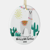 Llama CHristmas drôle ornement (Droite)