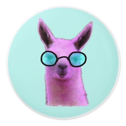 Llama cool rose ! Boutons de porte (Devant)