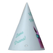 Llama cool rose ! Chapeau de fête (Gauche)