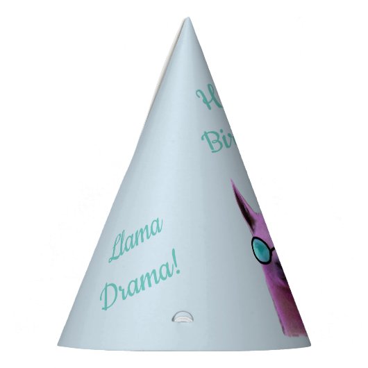 Llama cool rose ! Chapeau de fête (Gauche)