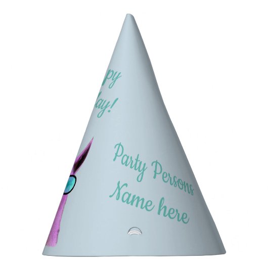 Llama cool rose ! Chapeau de fête (Droite)