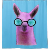 Llama cool rose ! Rideau de douche (Devant)