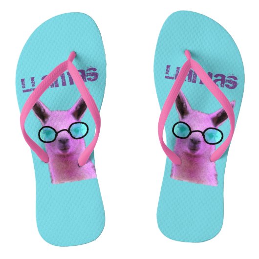 Llama cool rose ! Tongs (Semelle)