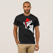 Llama Cool Sunglasses Santa Hat Side Profile XMas T-shirt (Voorkant volledig)