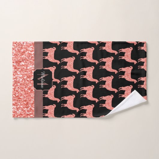 Llama corail rose parties scintillant Étincelles m (Serviette à main)