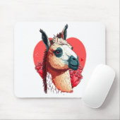 Llama Cute Alpaca Valentines Day Animal  Muismat (Met muis)
