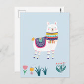 Llama Cute Briefkaart (Voorkant / Achterkant)