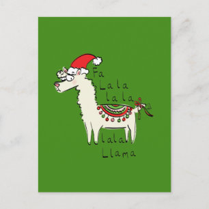 Llama Cute Funny Kerstfeestdag Briefkaart