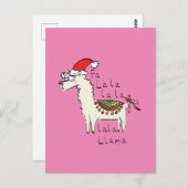 Llama Cute Funny Kerstfeestdag Briefkaart (Voorkant / Achterkant)