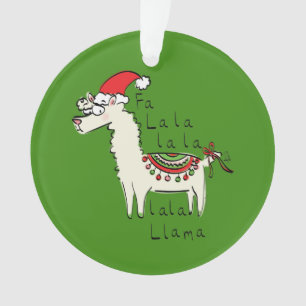 Llama Cute Funny Kerstfeestdag Ornament