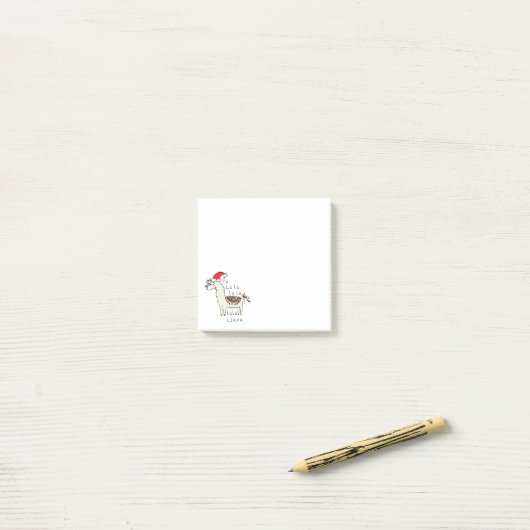 Llama Cute Funny Kerstfeestdag Post-it® Notes (Op bureau)