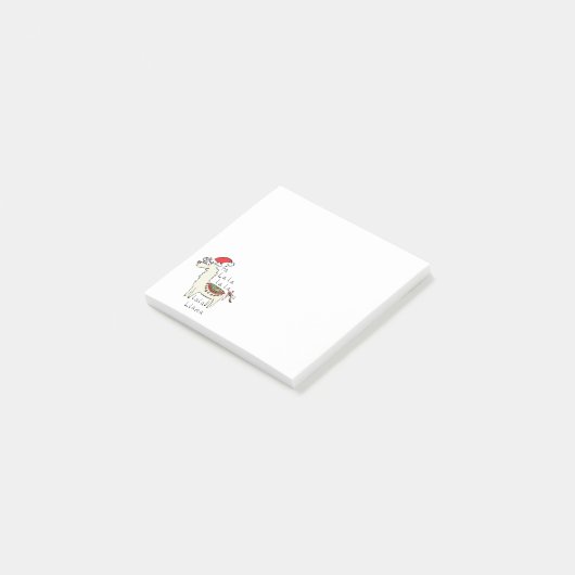 Llama Cute Funny Kerstfeestdag Post-it® Notes (Schuin)