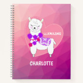 Llama Cute Personalized Notitieboek (Voorkant)