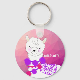 Llama Cute Personalized Sleutelhanger