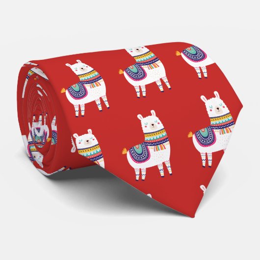 Llama Cute Stropdas (Opgerold)