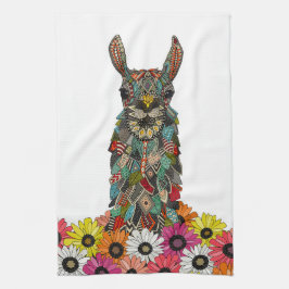 llama daisy love white theedoek