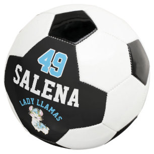 Llama de soccer - Bleu, Noir et Blanc