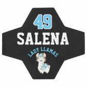 Llama de soccer - Bleu, Noir et Blanc (Plat)