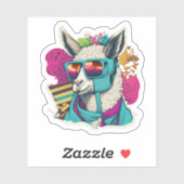 Llama Découvrez Notre Adorable Sticker Llama (Feuille)