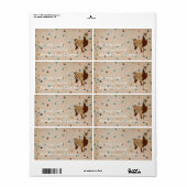 Llama Diamond Étiquette Vintage (Feuille entière)