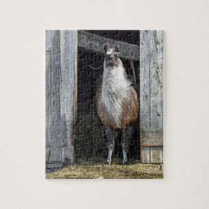Llama, die de dag begroet legpuzzel