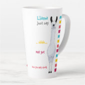 Llama Dit Juste.. Chut... Drôle Latte Mug (Angle droit)