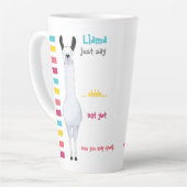 Llama Dit Juste.. Chut... Drôle Latte Mug (Angle gauche)