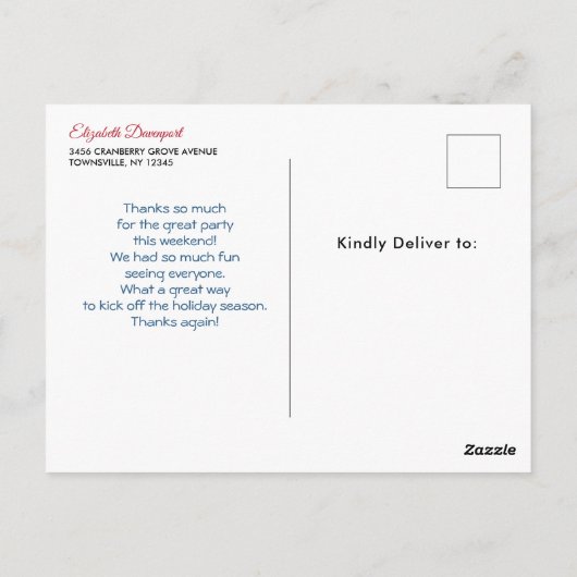 Llama draagt kerstmis met een kerstmuts Dank u Briefkaart (Achterkant)