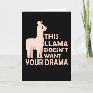 Llama Drama Grappige Spreuken Cute Dieren Llama's Kaart