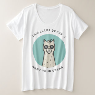 Llama Drama Grote Maat T-shirt