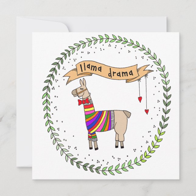 Llama Drama Illustratie (Voorkant)