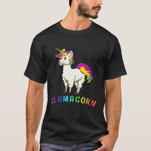 Llama Eenhoorn Fleece Navidad Llamacorn Regenboog T-shirt