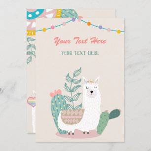 Llama Elke uitnodiging tot evenement