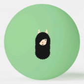 Llama Emoji Gothic Pingpongballen (Achterkant)