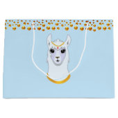 Llama en Golden Polka Dots Groot Cadeauzakje (Voorkant)