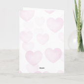 Llama en roze hart Birthday Kaart (Achterkant)