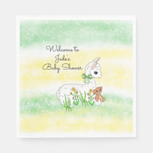 Llama en Teddy Bear Thema Baby Shower Servet