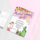 Llama et Cactus Fête des mariées Fiesta Invitation