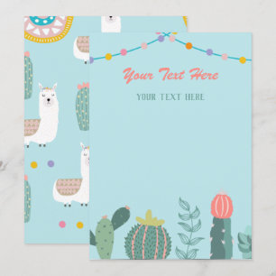 Llama Evenement Invitatie Kaart