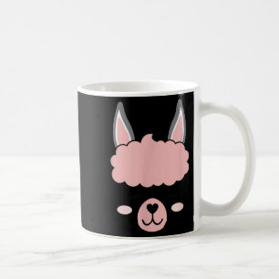 Llama Face Alpaca Wimpers Grappig Halloween Kostuu Koffiemok