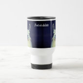 Llama Face Digital Art Pencil Gepersonaliseerd Reisbeker (Center)