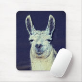 Llama Face Digital Pencil Art Muismat (Met muis)